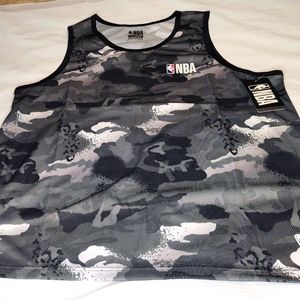NEW NBA Black Grey Camo Camouflage Basketball Sport Tank Top Size XL